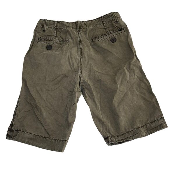 Nautica Distressed Relaxed Khakis Shorts Men's Size 30 Green Gorpcore Thrashy - Picture 2 of 4